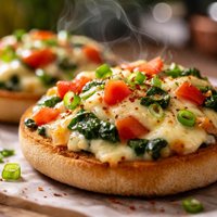 Open Faced English Muffin Melts No Meat