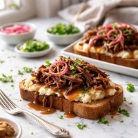Open Faced Pot Roast Sandwiches Crock Pot