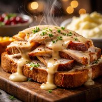 Open Faced Savory Hot Turkey Sandwiches
