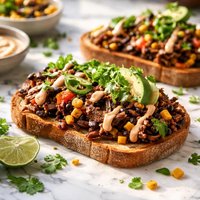 Open Faced Southwestern Beef