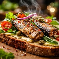 Open Sardine Sandwich