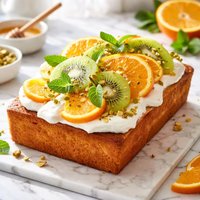 Orange and Kiwi Yogurt Cake