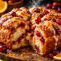 Orange Cranberry Pull Apart Coffee Cake