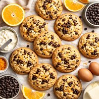 Orange Cream Cheese Chocolate Chip Cookies