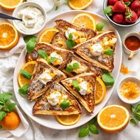 Orange Cream Cheese Stuffed French Toast