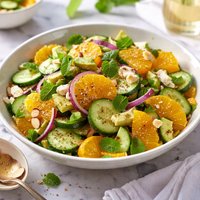 Orange Cucumber Tossed Salad