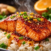 Orange Ginger Glazed Salmon