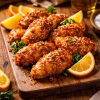 Orange Glazed Breaded Chicken