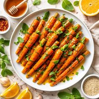 Orange Glazed Carrots with Mint