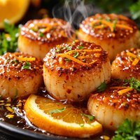 Orange Glazed Scallops