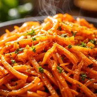 Orange Glazed Shredded Carrots