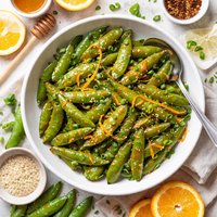 Orange Glazed Sugar Snap Peas