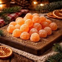 Orange Gumdrops Candy for Christmas from the Farmhouse