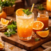 Orange Italian Soda with a Tropical Attitude