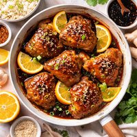 Orange Molasses Glazed Chicken