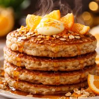 Orange Oatmeal Pancakes