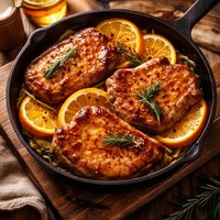 Orange Pork Chop Skillet for 2