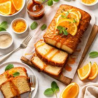 Orange Pound Cake with Orange Caramel Sauce
