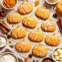 Orange Pumpkin Scone Cookie Cut Outs
