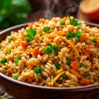 Orange Rice and Barley Pilaf