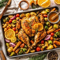 Orange Roasted Chicken and Vegetable Avalanche