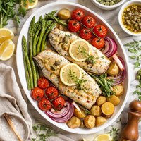 Orange Roughy with Tarragon and Vegetables