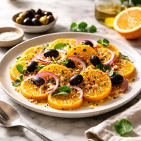 Orange Salad with Onion and Olives