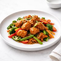 Orange Sesame Chicken and Vegetable Stir Fry