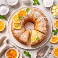 Orange Sponge Tube Cake