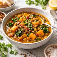 Orange Squash and Garbanzo Stew Soup