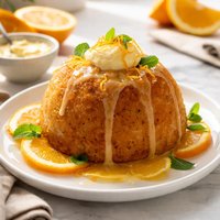 Orange Steamed English Pudding with Rum Butter