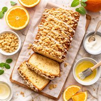 Orange Streusel Loaf Cake