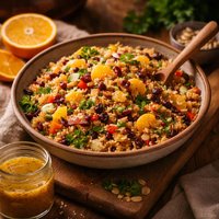 Orange Vinaigrette Brown Rice Salad