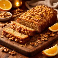 Orange Walnut Bar Cake
