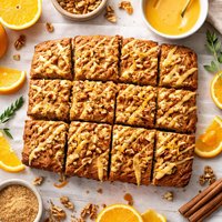 Orange Walnut Coffee Cake with Orange Glaze