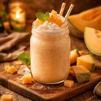 Orangy Cantaloupe Milk Shake