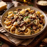 Orecchiette Pasta with Wild Mushroom Cream Sauce Emeril Lagasse