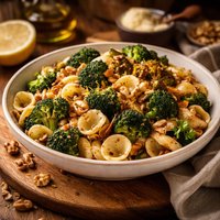 Orecchiette with Roasted Broccoli and Walnuts