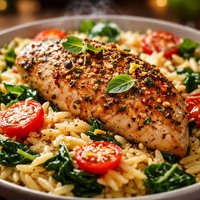 Oregano Chicken with Orzo