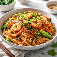 Oriental Angel Hair Pasta Stir Fry