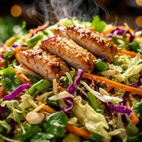Oriental Cabbage Salad with Chicken