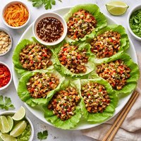 Oriental Minced Pork in Lettuce Leaves