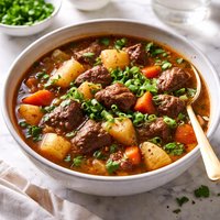 Oriental Potato and Beef Soup