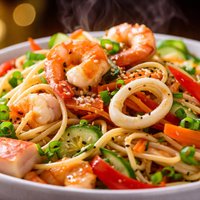 Oriental Seafood Pasta Salad