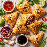 Oriental Veggie Puff Pastry Pasties