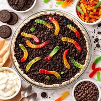 Original No Bake Dirt Pie with Worms