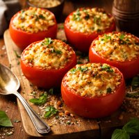 Orzo and Cheese Stuffed Tomatoes