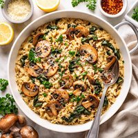 Orzo Risotto with Mushrooms