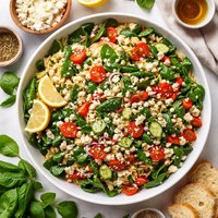 Orzo Spinach and Feta Salad