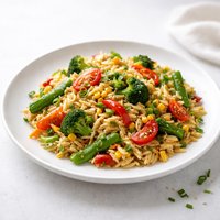 Orzo Stir Fry with Veggies